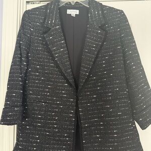 Tahari Black and White Tweed Women's Blazer